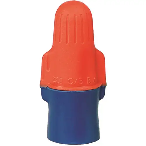 3M O/B POUCH Performance Plus Wire Connector, 22 to 12 AWG Wire, Steel Contact, Blue/Orange - pack of 100