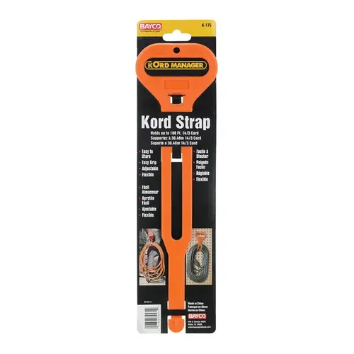 Bayco Products K175 Short Carry Strap 14.3" L Orange Plastic Orange