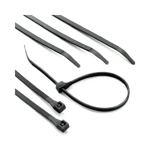 GB 46-308UVBMN Cable Tie, Double-Lock Locking, 6/6 Nylon, Black - pack of 1000