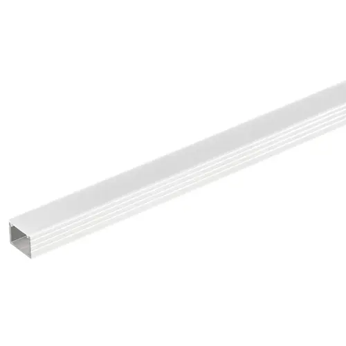 Hafele 833.71.853 Aluminum Profile, Hafele Loox5 Profile 2191, for LED strip lights for surface mounting with flat lens 14.5 mm (9/16") Profile: Diffuser: milky