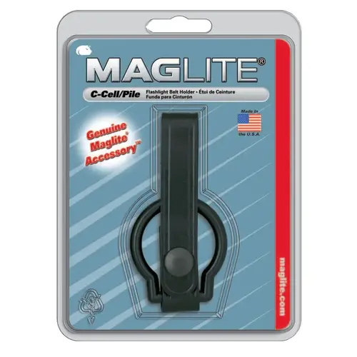 Maglite ASXC046 Belt Holders, For Use With C-Cell Flashlights, Plain Leather, Black