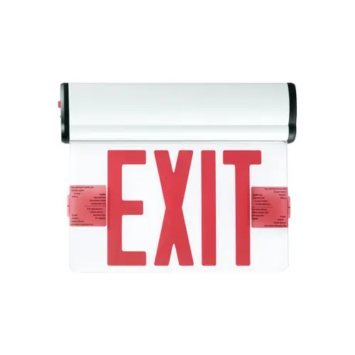 Medinah Power EDGE-ES-S-03 LED Edge Lit Exit Sign Sign Single Sided, 2.5W Wattage With Red Letters