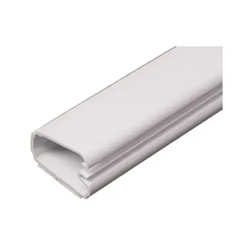 Wiremold C50 CordMate Cord Wire Channel, 60 in L, 1 in W, 1 -Channel, Plastic, White