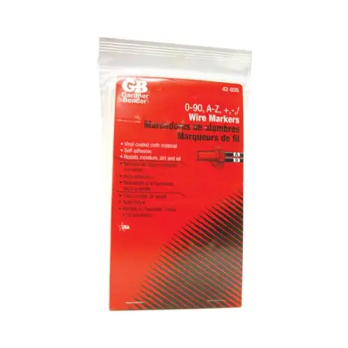 Gardner Bender 42-035 Nylon-Impregnated Cloth Self-Adhesive Wire Label Book