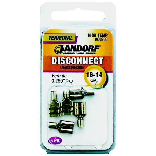 Jandorf 60938 Disconnect Terminal, 16 to 14 AWG Wire