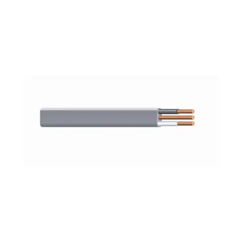 Romex 13056721 Building Wire, #10 AWG Wire, 2 -Conductor, 25 ft L, Copper Conductor, PVC Insulation Gray