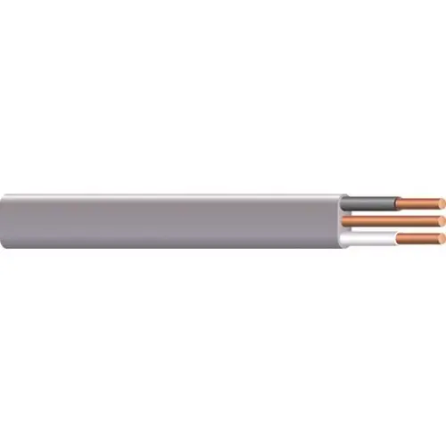 Romex 6/2UF-W/GX125 Building Wire, #6 AWG Wire, 2 -Conductor, 125 ft L, Copper Conductor, PVC Insulation Gray