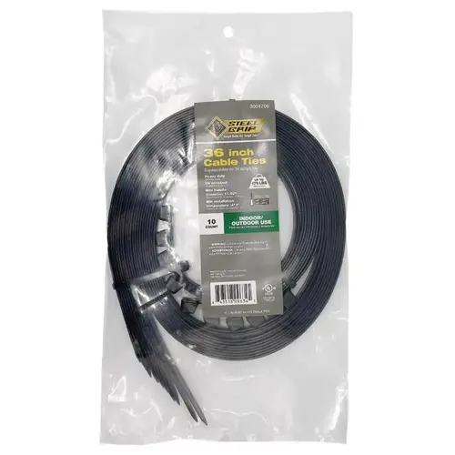 Steel Grip EHD-920-36-UV10 Cable Tie 36" L Black Black
