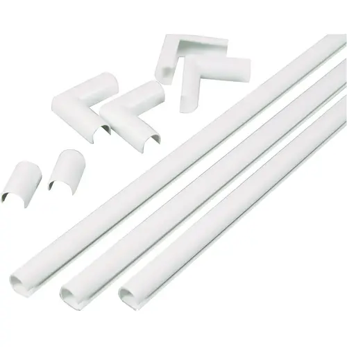 Wiremold C110 CordMate 1/2 In. x 3 Ft. White Channel