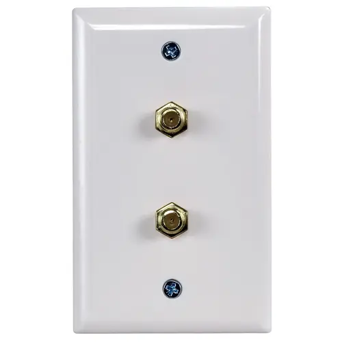 Zenith VW1001WJ2W Wallplate, 4-1/2 in L, 2-3/4 in W, White