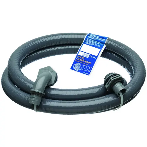 Carlon 150DRB Electrical Conduit, 1/2 in, 6 ft L, PVC Gray