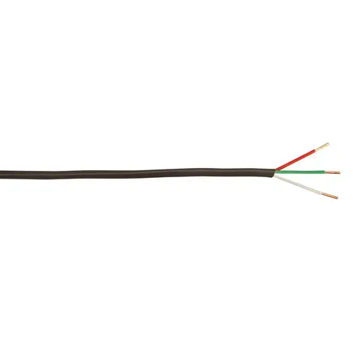 CCI 552030507 Thermostat Wire, 20 AWG Wire, 3 -Conductor, Copper Conductor, Polypropylene Insulation, PVC Sheath Brown
