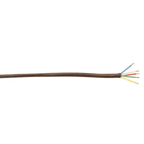 CCI 552050407 Thermostat Wire, 20 AWG Wire, 5 -Conductor, Copper Conductor, Polypropylene Insulation, PVC Sheath Brown