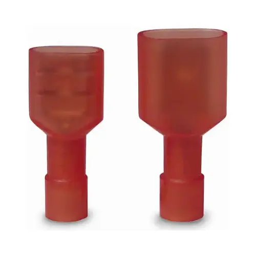 GB 20-151P Disconnect Terminal, 600 V, 22 to 16 AWG Wire, 1/4 in Stud, Vinyl Insulation, Red - pack of 20