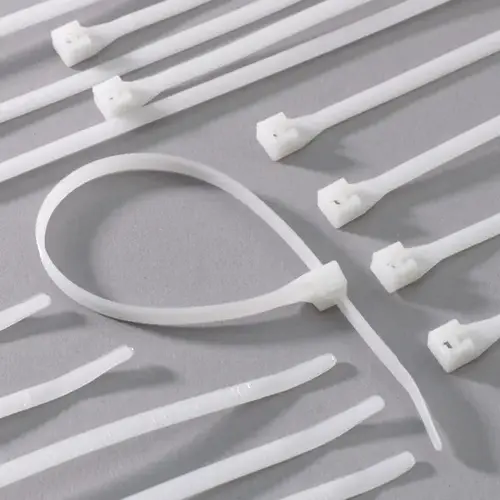 GB 45-315 Cable Tie, Double-Lock Locking, 6/6 Nylon, Natural - pack of 8