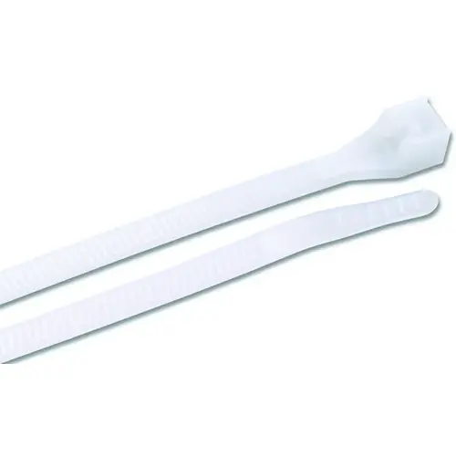 GB 45-515 Cable Tie, Double-Lock Locking, 6/6 Nylon, Natural - pack of 10