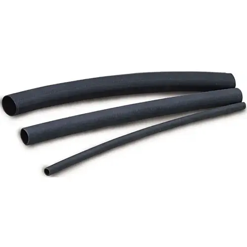 GB HST-AST Heat Shrink Tubing Assortment, 4 in L, Polyolefin, Black - pack of 8