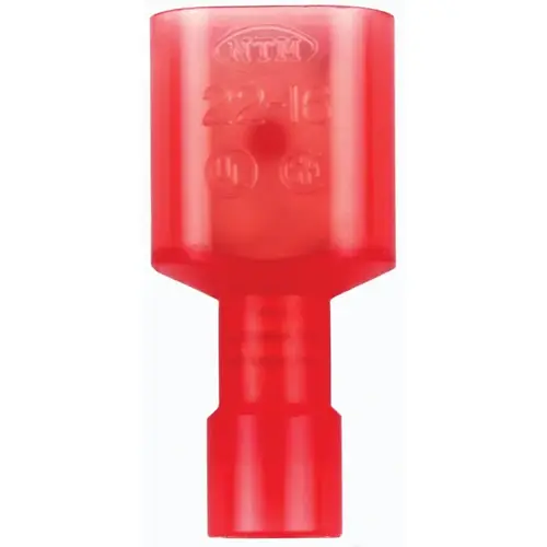 Jandorf 60941 Disconnect Terminal, 22 to 18 AWG Wire, Nylon Insulation, Copper Contact, Red