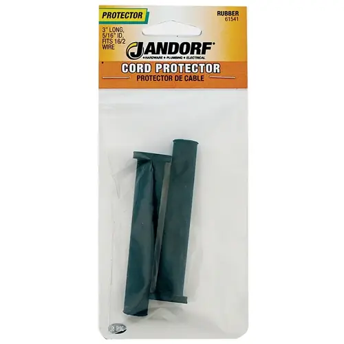 Jandorf 61541 Cord Protector, 5/16 in ID Dia, 3 in L, Rubber, Black