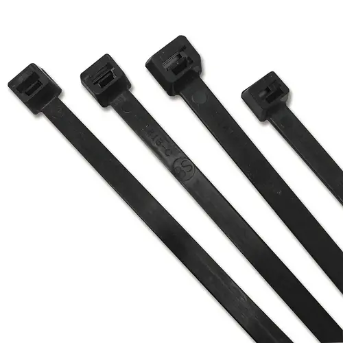 Anchor Industries 418UVB UV Stabilized Cable Tie, 18 lb Tensile Strength, 4.1 in L, Black, 100 EA/BG - pack of 100