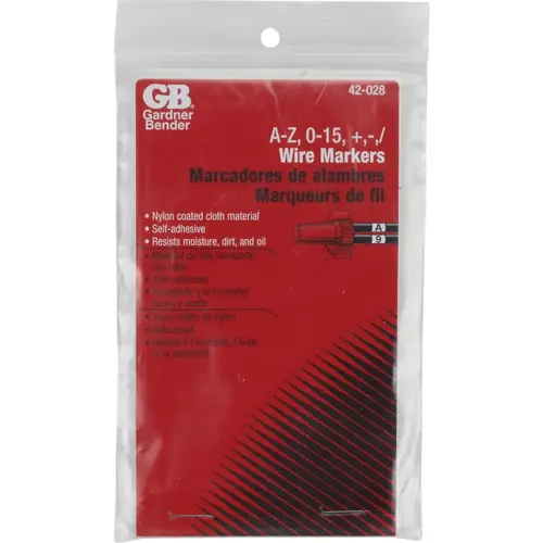 Gardner Bender 42-028 Vinyl Cloth Wire 40 Deg F to 300 Deg F Temperature Range Wire Labels