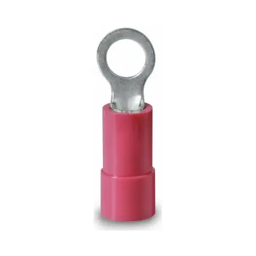 GB 20-101 Ring Terminal, 600 V, 22 to 18 AWG Wire, #4 to 6 Stud, Vinyl Insulation, Red - pack of 22