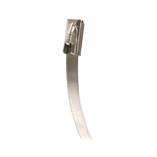GB 45-312SS Cable Tie, 304 Stainless Steel, Silver - pack of 10