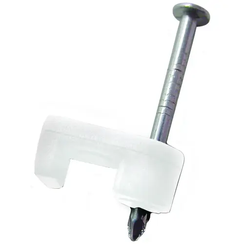 GB PMW-100B Cable Staple, 3/16 in W Crown, Plastic - pack of 100