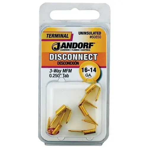 Jandorf 60850 Disconnect Adapter, 16 to 14 AWG Wire, Copper Contact - pack of 5
