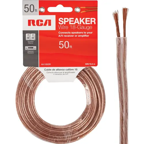 RCA AH1850R1 50 Ft. 18/2 Stranded Speaker Wire