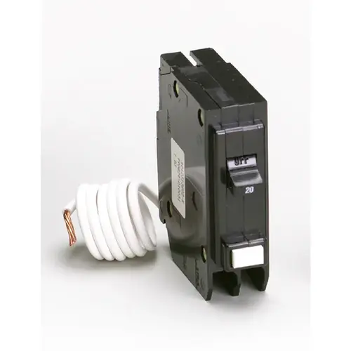 Eaton BRN120GF Circuit Breaker, GFCI, Type BR, 20 A, 1 -Pole, 120/240 VAC, Trip-to-Center Trip, Plug Mounting