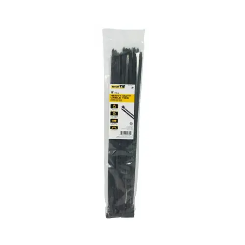 ECM INDUSTRIES LLC CT18-12050UVB Heavy Duty Cable Tie, UV Black, 18-In - pack of 50