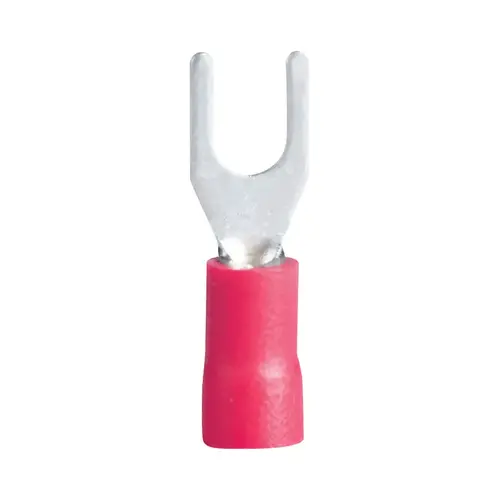GB 20-112 Spade Terminal, 600 V, 22 to 18 AWG Wire, #8 to 10 Stud, Vinyl Insulation, Red - pack of 20