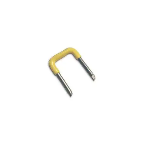 GB MDI-1550Y Staple, 1/2 in W Crown, 1 in L Leg, Carbon Steel Yellow - pack of 40