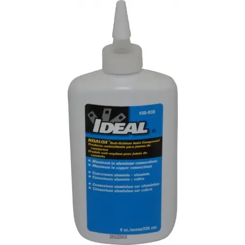 Ideal 30-030 Noalox  Anti-Oxidant Joint Compound, 8 oz Squeeze Bottle White