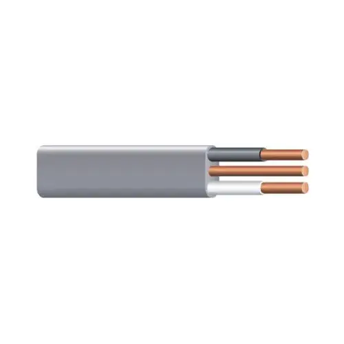Southwire 13054226 Building Wire, 14 AWG Wire, 2 -Conductor, 100 ft L, Copper Conductor, PVC Insulation Gray