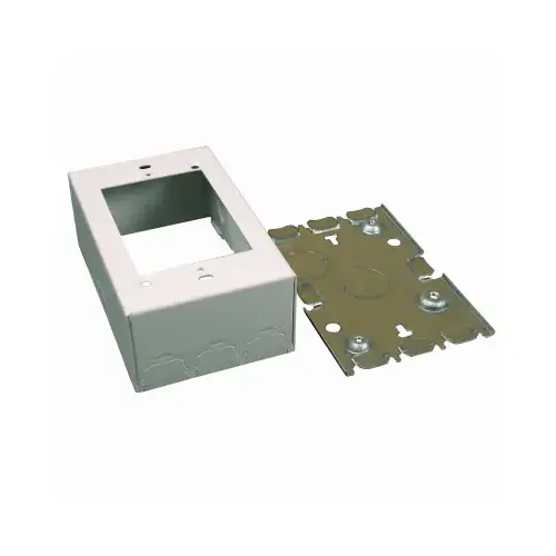 Wiremold BW35 700 Outlet Box, Stamped Steel, White, Wall Mounting