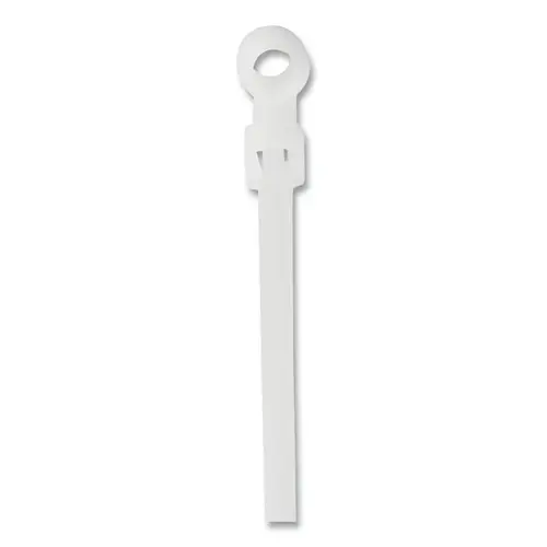 Anchor Industries 850NMH General Purpose Cable Ties with Mounting Hole, 50 lb Tensile, 8.1 in L, Natural, 100 Ea/Bag - pack of 100