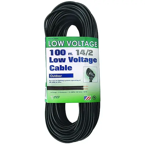 CCI 55213243 Electrical Cable, 2 -Conductor, 30 V Black