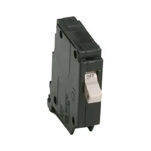 Eaton CHF115 Circuit Breaker with Flag, Type CH, 15 A, 1 -Pole, 120/240 V, Mechanical Trip, Plug Mounting