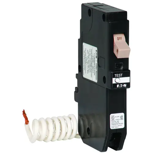 Eaton CHFN120GF Circuit Breaker, CH, GFCI, 20 A, 1 -Pole, 120/240 VAC, Pigtail Mounting