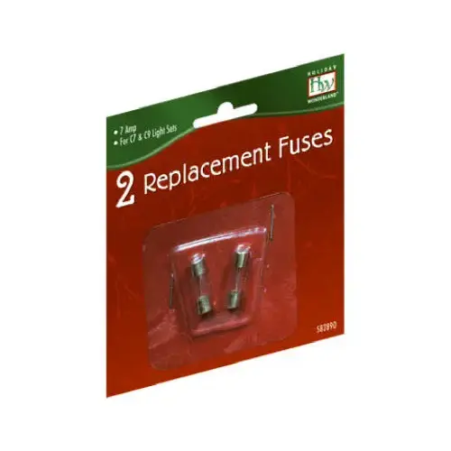 Holiday Wonderland 101F-88 Replacement Fuse, For Old Christmas C7 & C9 Light Set, 7-Amp Pair