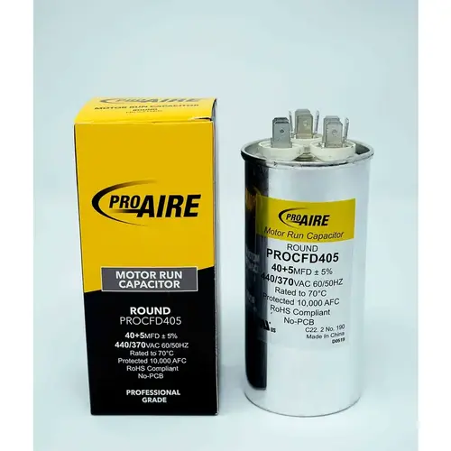 Perfect Aire PROCFD405 Round Run Capacitor ProAire 40 5 MFD 370 V