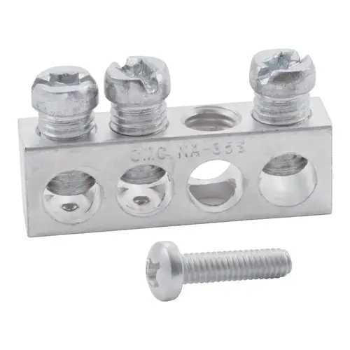 Square D PK3GTA1CP 3-Terminal QO & Homeline Aluminum Ground Bar Kit Metallic
