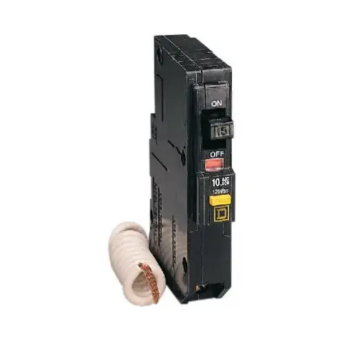 Square D QO120GFICP QO Circuit Breaker, Mini, 20 A, 1 -Pole, 120 V, Fixed Trip, Plug Mounting