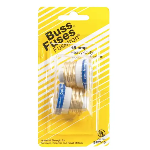 Bussmann BP/T-15 15A T Time-Delay Plug Fuse Pair