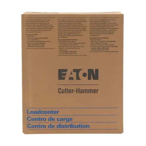 Eaton CH4L125SP Main Lug Load Center Cutler-Hammer 125 amps 120/240 V 4 space 4 circuits Surface Mount
