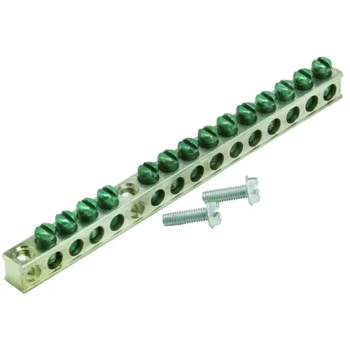 Eaton GBKP14P Ground Bar Kit, 5.69 in L, 14 -Terminal, 14 to 4 AWG Wire