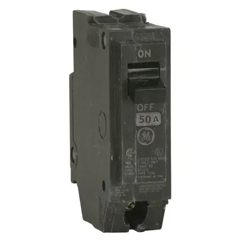 General Electric THQL1150 Feeder Circuit Breaker, Type THQL, 50 A, 1 -Pole, 120/240 V, Plug Mounting