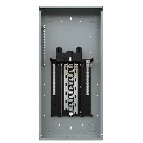 Siemens SN2448B1200 SN Assembled Load Center, 200 A, 24 -Space, 48 -Circuit, Main Breaker, Plug-On Neutral, Gray